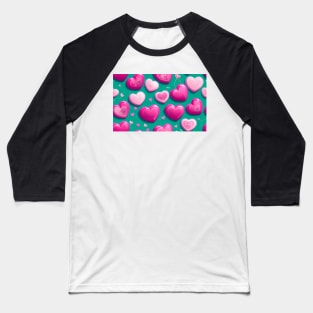 Valentine's Day Patterns XIX Baseball T-Shirt